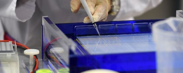 Сотрудник научно-исследовательской лаборатории Генные и клеточные технологии при Казанском федеральном университете (КФУ) готовит препарат. Сотрудник научно-исследовательской лаборатории Генные и клеточные технологии при Казанском федеральном университете (КФУ) готовит препарат. - 俄羅斯衛星通訊社