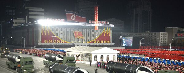Власти КНДР продемонстрировали на параде баллистическую ракету для субмарин - 俄羅斯衛星通訊社