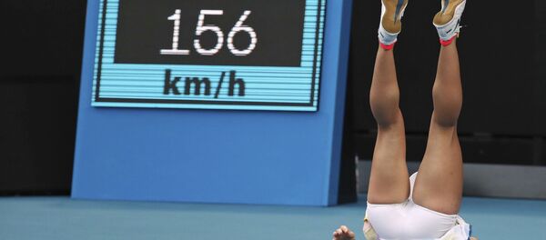 Румынская теннисистка Симона Халеп в матче против американки Дженнифер Брейди на чемпионате Australian Open - 俄罗斯卫星通讯社