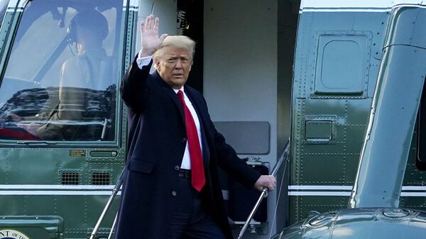 Президент США Дональд Трамп покидает Белый дом. 20 января 2021 - 俄羅斯衛星通訊社