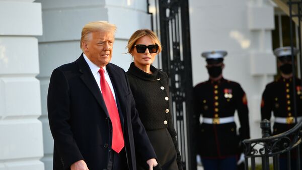 Дональд и Меланья Трамп покидают Белый дом - 俄羅斯衛星通訊社