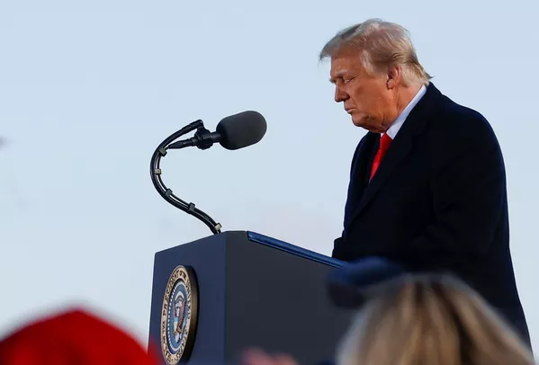 Дональд Трамп выступает с речью на базе Эндрюс, штат Мэриленд, США Дональд Трамп выступает с речью на базе Эндрюс, штат Мэриленд, США - 俄羅斯衛星通訊社
