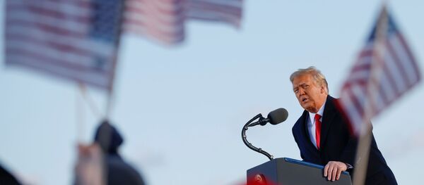 Дональд Трамп выступает с речью на базе Эндрюс, штат Мэриленд, США  - 俄罗斯卫星通讯社