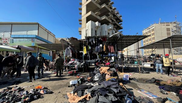 Суицид на центральном рынке в Багдаде. 21 января 2021 - 俄罗斯卫星通讯社