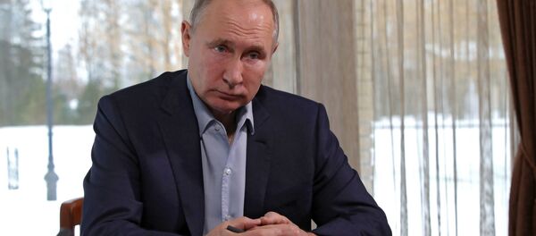  Президент РФ Владимир Путин проводит в режиме видеоконференции встречу с учащимися высших учебных заведений - 俄罗斯卫星通讯社