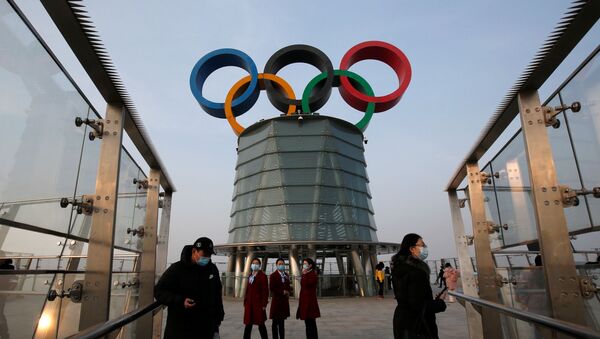 Олимпийские кольца в Пекине. 22 января 2021 - 俄羅斯衛星通訊社