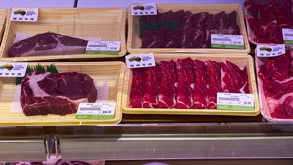 Австралийское мясо в магазине в Пекине - 俄羅斯衛星通訊社