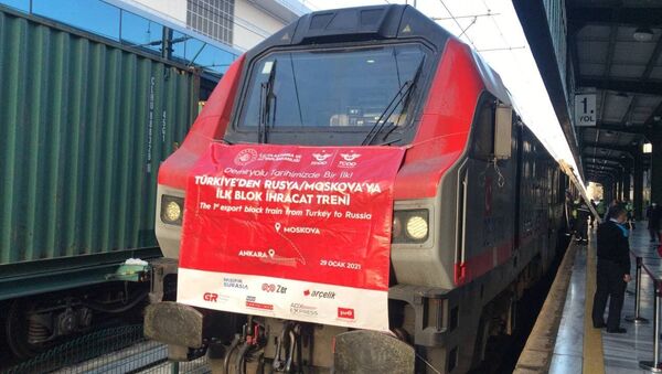 Из Турции в Россию и Китай  отправились  экспортные грузовые поезда - 俄罗斯卫星通讯社