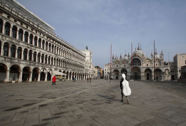Пустая площадь Санкт-Марко в Венеции - 俄羅斯衛星通訊社