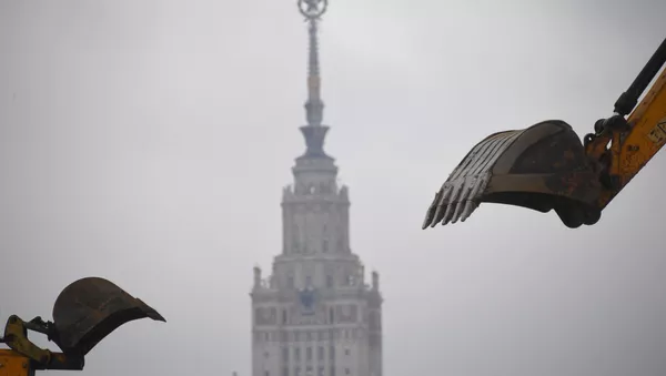 Закладка камня в основание здания научно-технологической долины МГУ. - 俄羅斯衛星通訊社