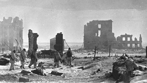 Центр города Сталинграда после освобождения от немецко-фашистских захватчиков - 俄罗斯卫星通讯社