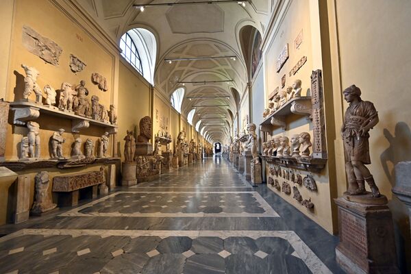 梵蒂冈博物馆里的空走廊。 - 俄罗斯卫星通讯社