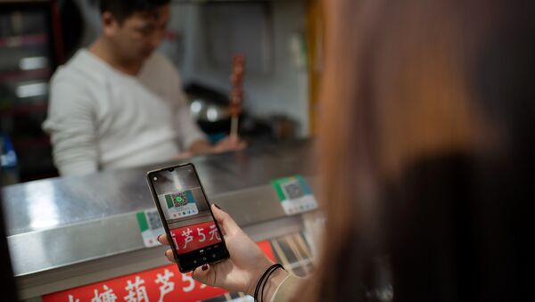 Оплата в кафе с помощью QR-кода. Пекин - 俄罗斯卫星通讯社