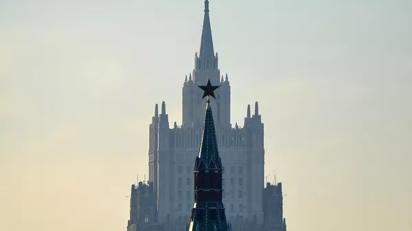 Вид на здание МИД в Москве.  - 俄罗斯卫星通讯社