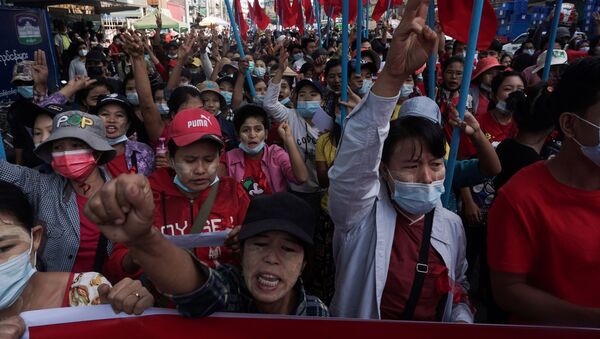 Протест в Мьянме - 俄羅斯衛星通訊社