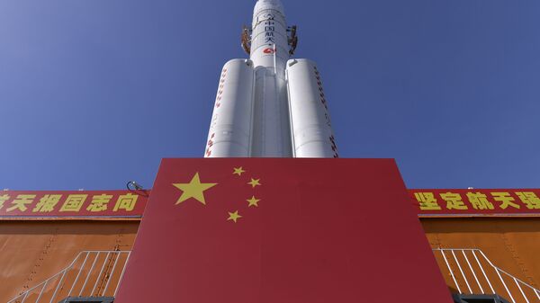Ракета-носитель Чанчжэн-5 на космодроме Вэньчан в провинции Хайнань на юге Китая. 17 июля 2020 года. - 俄羅斯衛星通訊社