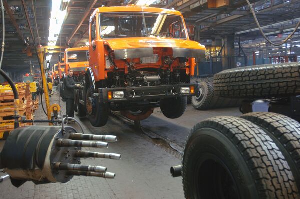 卡玛汽车制造厂新型车辆生产线。 - 俄罗斯卫星通讯社