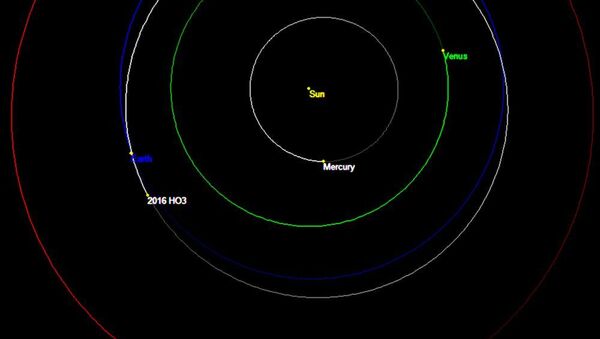 Орбита астероида 2016 HO3 - 俄罗斯卫星通讯社