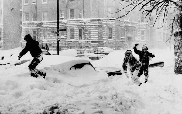1967年1月，芝加哥暴風雪過後的影響。 - 俄羅斯衛星通訊社