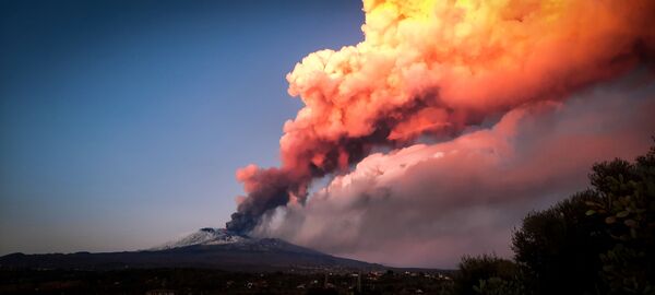 埃特納火山噴發。 - 俄羅斯衛星通訊社