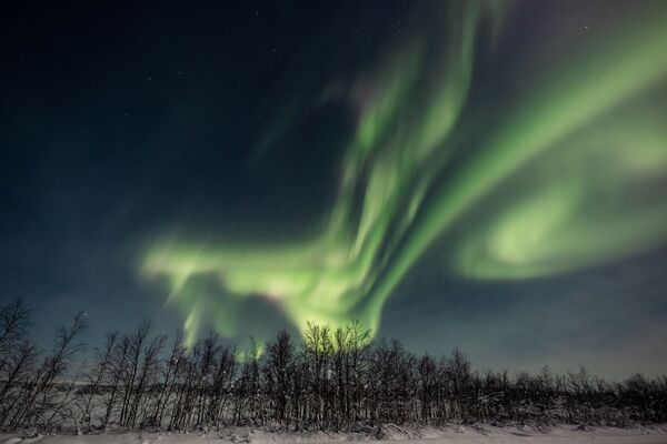 拉普蘭，芬蘭城鎮埃農泰基厄上空的北極光。 - 俄羅斯衛星通訊社