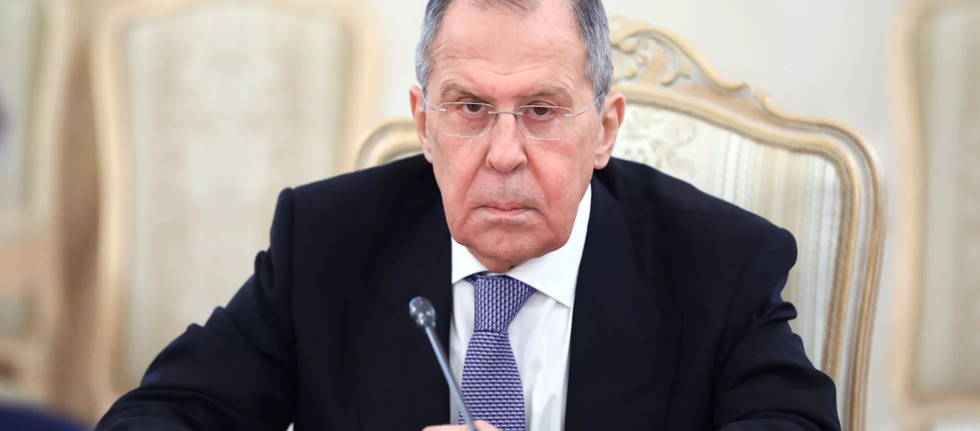 Министр иностранных дел РФ Сергей Лавров во время встречи с специальным посланником генерального секретаря ООН по Сирии Гейром Педерсеном в Москве - 俄羅斯衛星通訊社, 1920, 24.02.2021