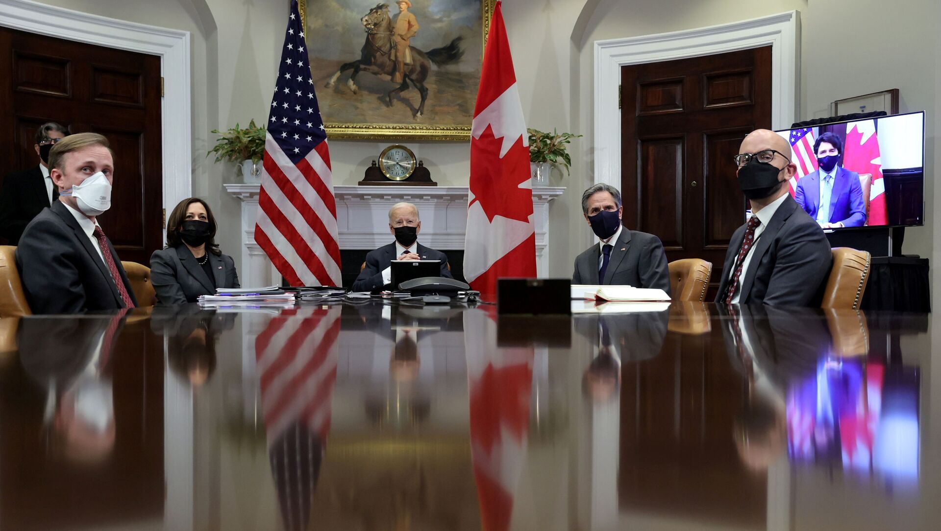 Онлайн встреча президента США Джо Байдена с премьером Канады Джастином Трюдо. 23 февраля 2021  - 俄羅斯衛星通訊社, 1920, 24.02.2021