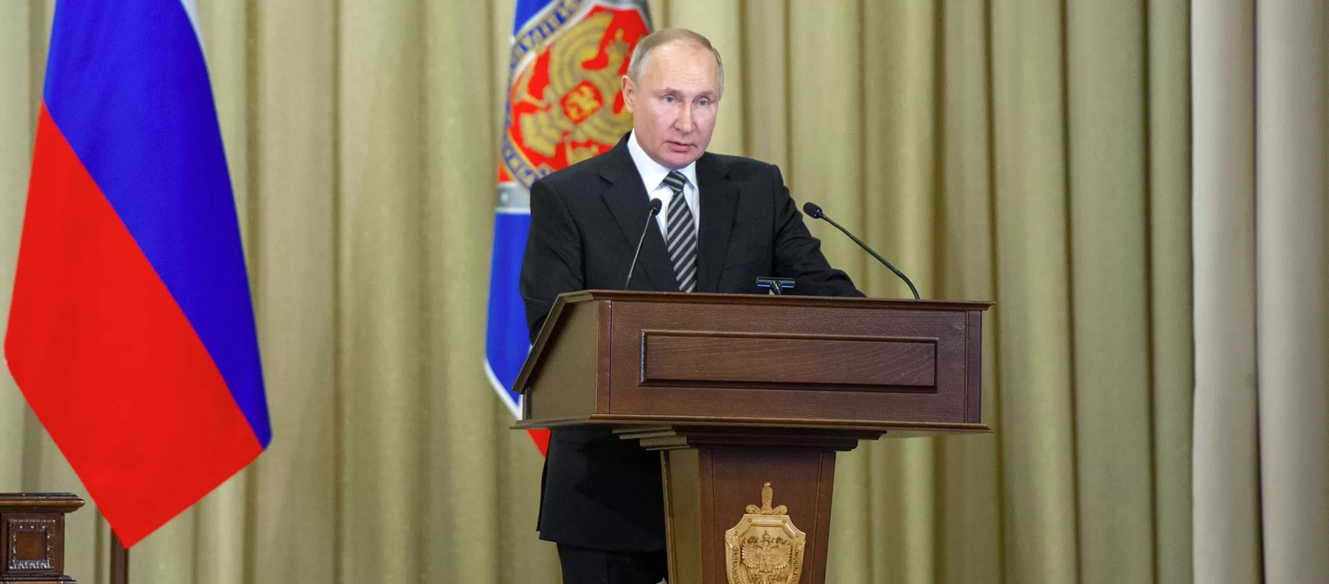 Президент РФ Владимир Путин выступает на заседании коллегии Федеральной службы безопасности РФ. - 俄羅斯衛星通訊社, 1920, 24.02.2021