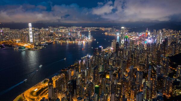 Ночной вид Гонконга - 俄罗斯卫星通讯社