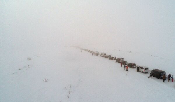 特里別爾卡鎮公路遇暴雪封閉。
 - 俄羅斯衛星通訊社
