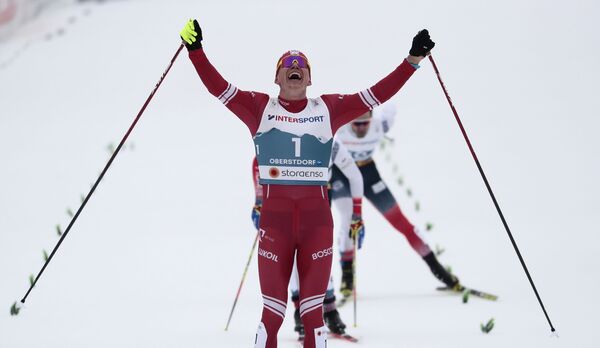 俄羅斯運動員博爾舒諾夫參加奧伯斯特多夫滑雪世錦賽。

 - 俄羅斯衛星通訊社