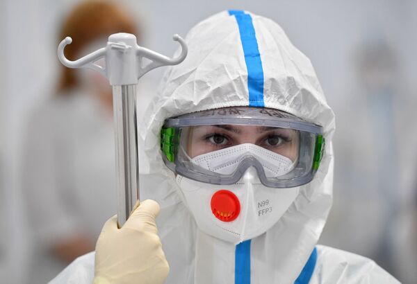 莫斯科市卫生局第二传染病医院女护士。 - 俄罗斯卫星通讯社