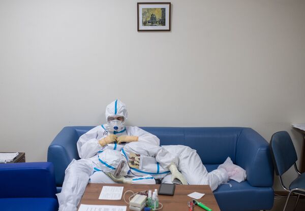 俄聯邦衛生部國家兒科醫療研究中心醫務工作者。 - 俄羅斯衛星通訊社