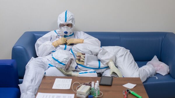 Медицинские  работники в Национальном медицинском исследовательском центре здоровья детей Министерства здравоохранения РФ - 俄羅斯衛星通訊社