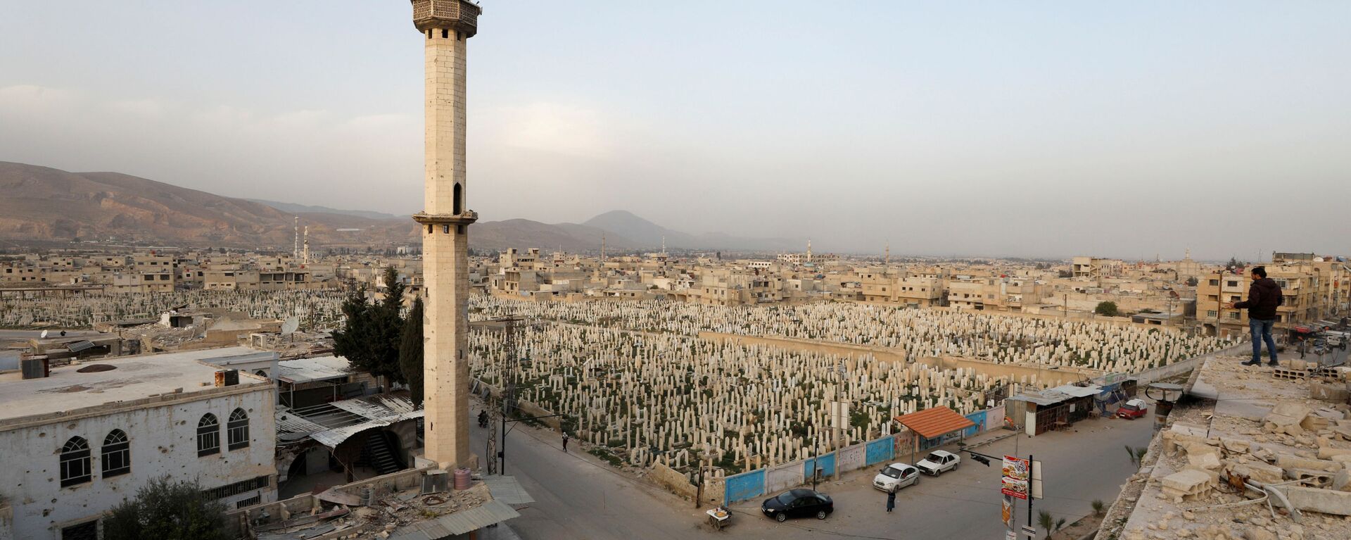 Вид на кладбище в Думе, пригороде Дамаска, Сирия - 俄羅斯衛星通訊社, 1920, 22.05.2021