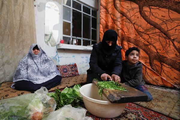 杜馬鎮婦女在家中為家人準備飯菜。
 - 俄羅斯衛星通訊社
