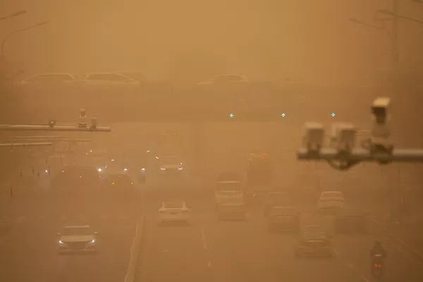 北京市區的沙塵暴天氣。 北京市區的沙塵暴天氣。 - 俄羅斯衛星通訊社