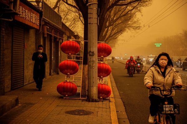 北京市沙尘暴天气。 - 俄罗斯卫星通讯社
