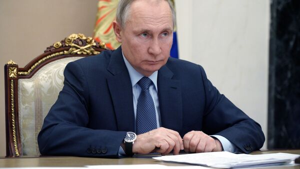 Владимир Путин на совещании с членами правительства РФ - 俄羅斯衛星通訊社