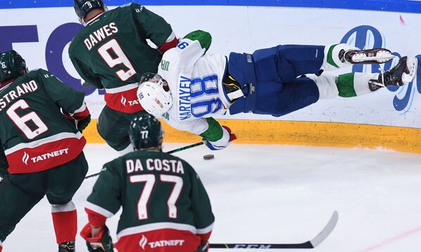 大陆冰球联赛，AK Bars队与萨拉瓦特·尤拉耶夫队的比赛现场。 - 俄罗斯卫星通讯社