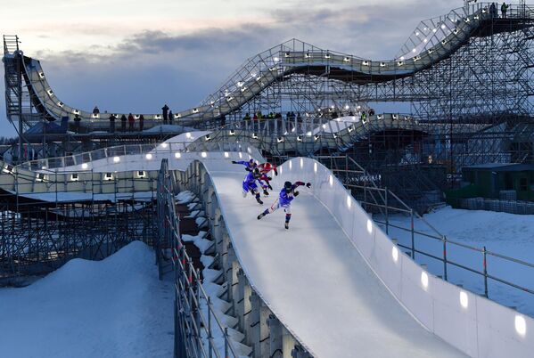 俄罗斯滑冰速降锦标赛比赛现场。 - 俄罗斯卫星通讯社