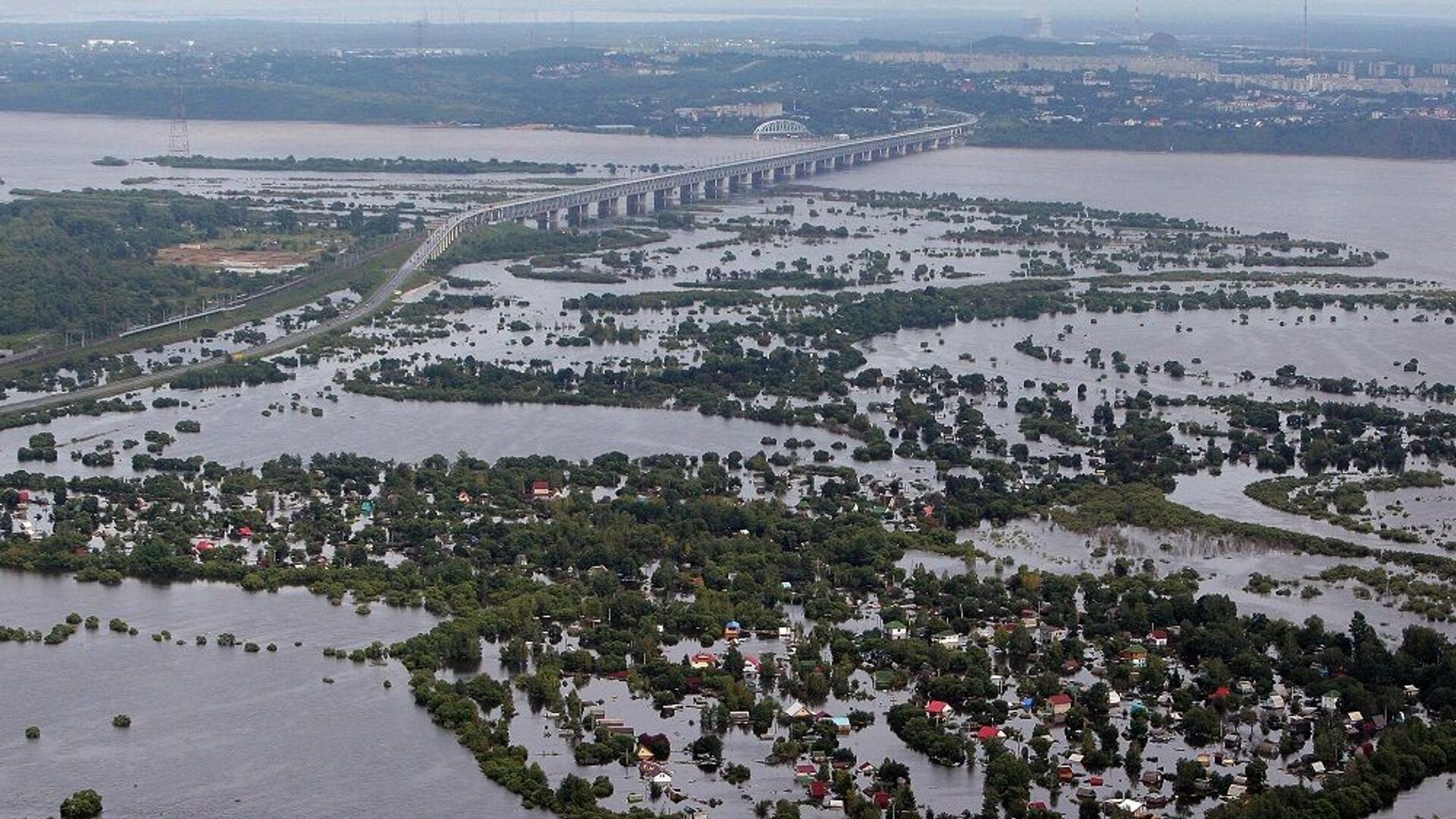 俄緊急情況部：阿穆爾河哈巴羅夫斯克段水位開始下降 - 俄羅斯衛星通訊社, 1920, 29.08.2022