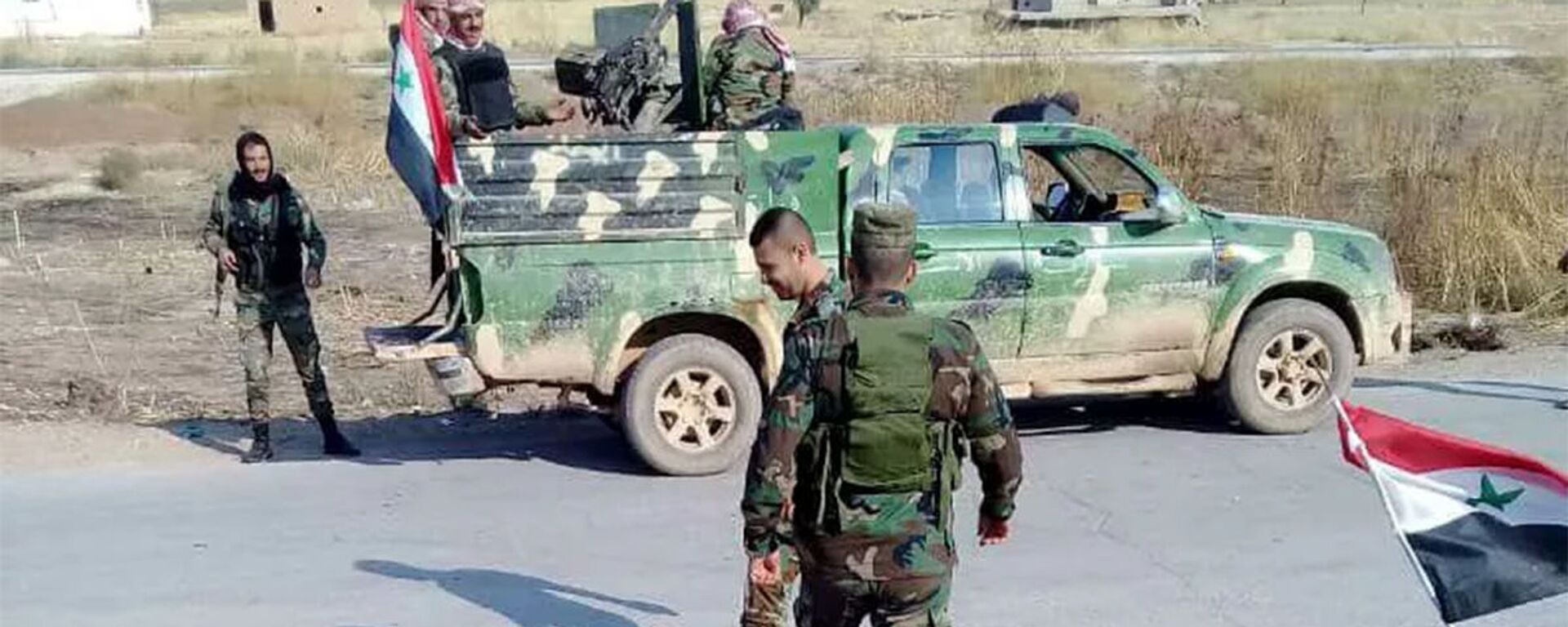 Сирийские военные около города Рас эль-Айн. 27 октября 2019 - 俄羅斯衛星通訊社, 1920, 22.06.2021