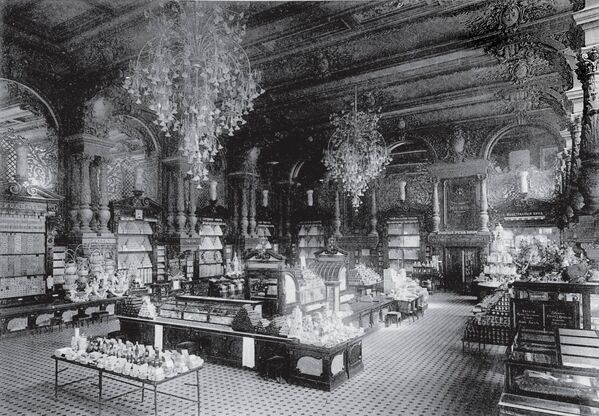 1913年，叶利谢耶夫斯基商店属地商品柜台。 - 俄罗斯卫星通讯社