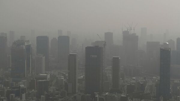 Песчаная буря в Осаке. Япония - 俄罗斯卫星通讯社