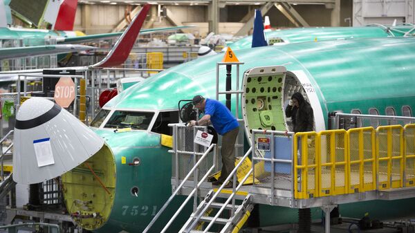 Производство самолетов Boeing 737 MAX в Вашингтоне. США - 俄罗斯卫星通讯社