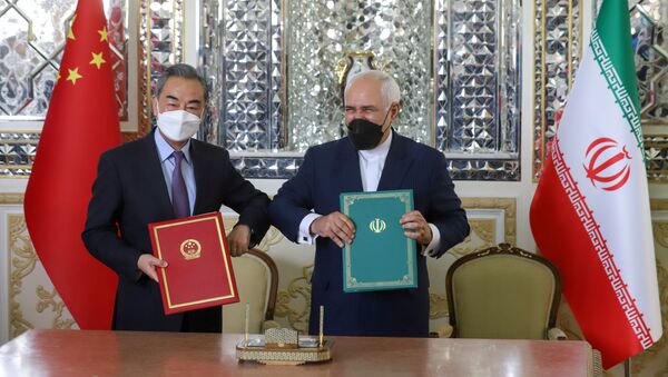 Подписание соглашения об укреплении всестороннего сотрудничества между Китаем и Ираном на 25 лет. 27 марта 2021 - 俄羅斯衛星通訊社
