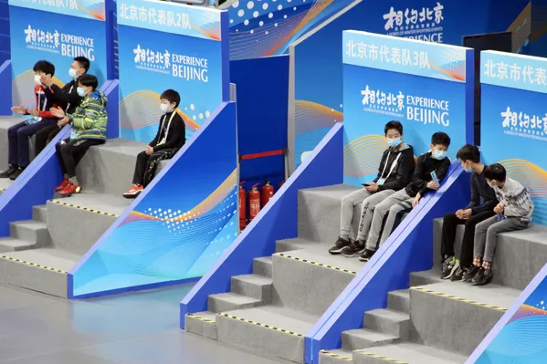 花滑運動員參加在北京舉行的2022年冬奧會冰上項目測試賽。 - 俄羅斯衛星通訊社