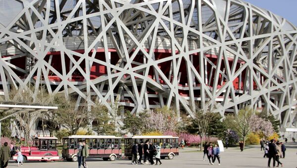 Национальный стадион в Пекине, на котором проводились тестовые соревнования к Зимним Олимпийским играм 2022 года - 俄羅斯衛星通訊社