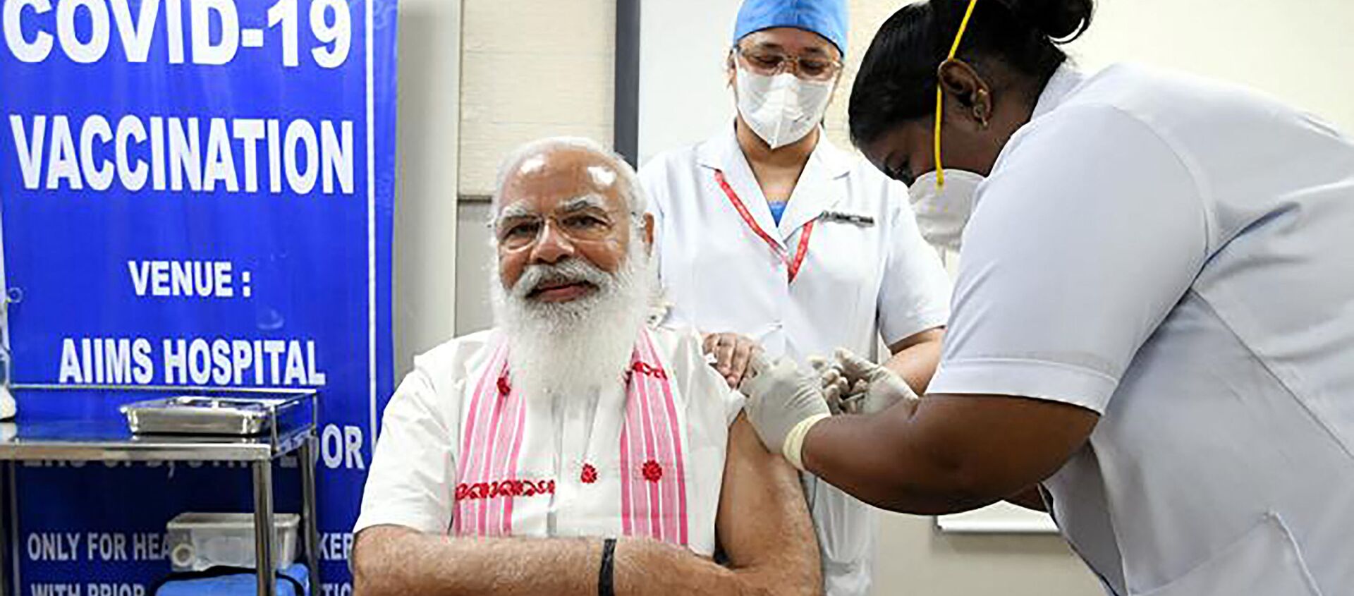 Премьер Индии получил вторую дозу вакцины от коронавируса - 俄羅斯衛星通訊社, 1920, 08.04.2021